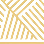Mostly Manor - Manor Stripe in Gold on White Metallic