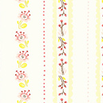 West Hill - Floral Stripe in Ivory