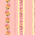 West Hill - Floral Stripe in Pink