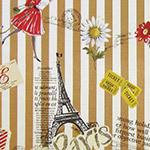 Live Life - Paris Travel on Tan Stripes