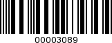 Barcode Image 00003089