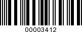 Barcode Image 00003412