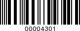 Barcode Image 00004301