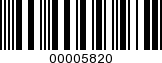 Barcode Image 00005820