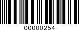 Barcode Image 00000254