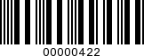Barcode Image 00000422