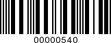 Barcode Image 00000540