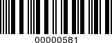 Barcode Image 00000581