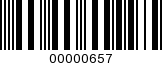 Barcode Image 00000657