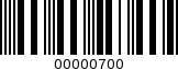 Barcode Image 00000700
