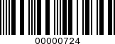 Barcode Image 00000724
