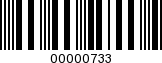 Barcode Image 00000733