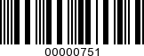 Barcode Image 00000751