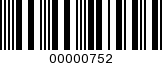 Barcode Image 00000752
