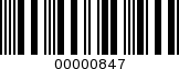 Barcode Image 00000847
