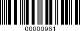 Barcode Image 00000961
