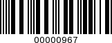 Barcode Image 00000967