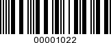 Barcode Image 00001022