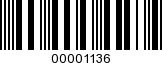 Barcode Image 00001136
