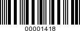 Barcode Image 00001418