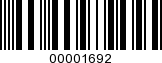 Barcode Image 00001692