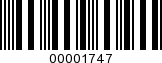 Barcode Image 00001747