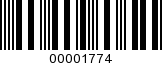 Barcode Image 00001774