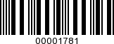 Barcode Image 00001781