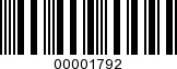 Barcode Image 00001792