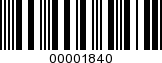 Barcode Image 00001840