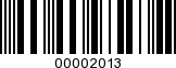 Barcode Image 00002013
