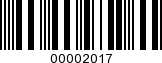 Barcode Image 00002017
