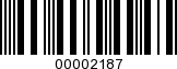 Barcode Image 00002187