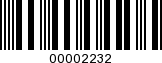 Barcode Image 00002232