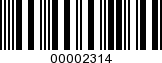 Barcode Image 00002314