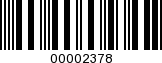 Barcode Image 00002378