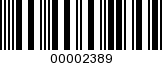 Barcode Image 00002389