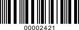 Barcode Image 00002421