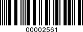 Barcode Image 00002561