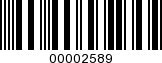 Barcode Image 00002589