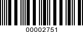 Barcode Image 00002751
