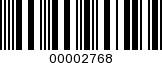 Barcode Image 00002768