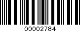 Barcode Image 00002784