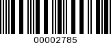 Barcode Image 00002785