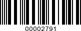 Barcode Image 00002791