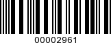 Barcode Image 00002961