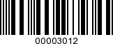 Barcode Image 00003012