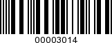 Barcode Image 00003014