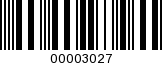 Barcode Image 00003027