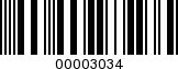 Barcode Image 00003034